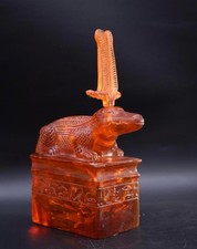 RARE ANCIENT EGYPTIAN ANTIQUITIES Stone Statue Of God Sobek Crocodile Egypt BC