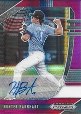 Hunter Barnhart 2020 Panini Prizm Draft Picks Autograph Prizms Red/Purple Hyper