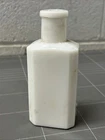 VINTAGE MILK GLASS BOTTLE COSMETIC MEDICAL HOSPITAL  MEDICINE RETRO CAFE MANCAVE