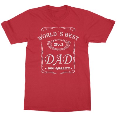 Worlds Best Dad - Whiskey Label Fathers Day Unisex T-Shirt