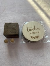 Baby Milestone Discs, Baby Age Milestone Marker Keepsake Treasury Box For Cord