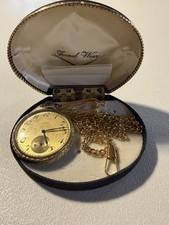 Gold Vintage Swank Men  s Pocket Watch In Original Case