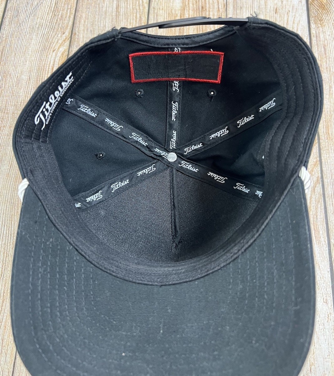 Titleist Golf Tour Rope Flat Bill Hat Pro V1 FJ Logo Black