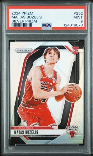 2024 PANINI PRIZM SILVER PRIZM #252 MATAS BUZELIS ROOKIE RC PSA 9Opens in a new window or tab