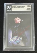 Nick Carter Signed 2000 Winterland Backstreet Boys: Black & Blue Stickers #1 BAS