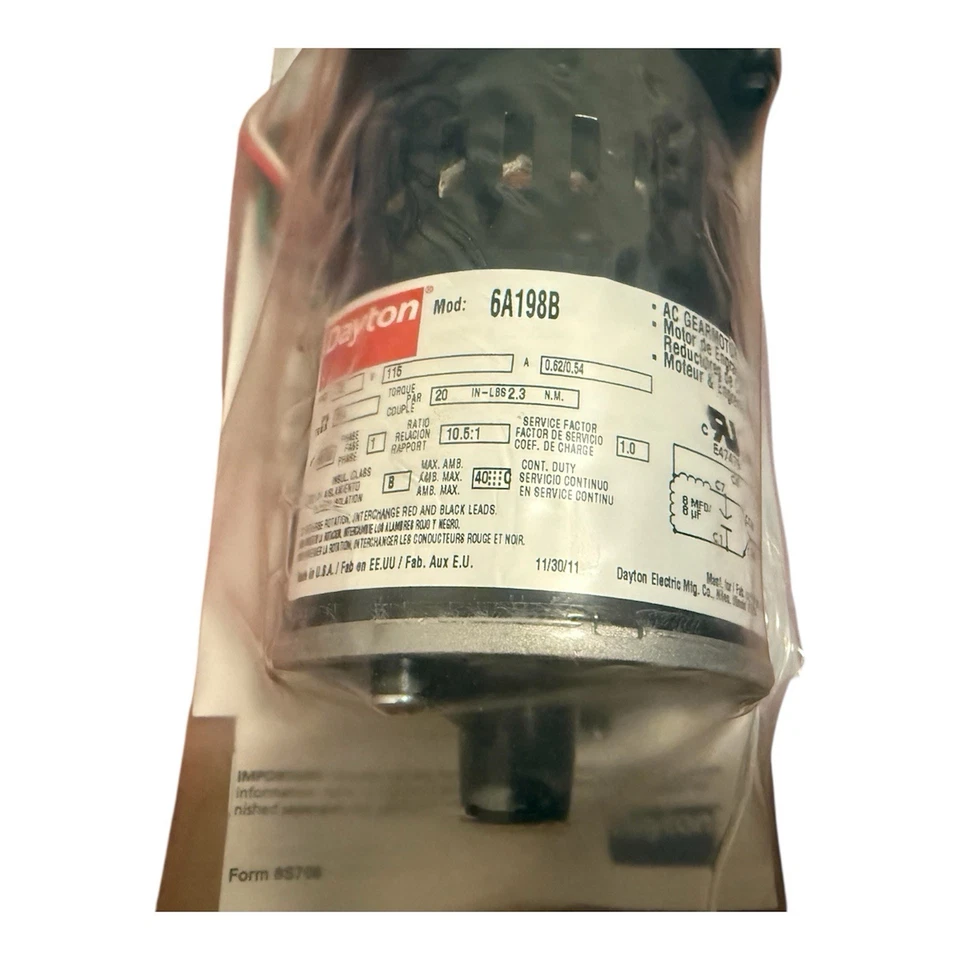 Dayton 6A198B Gear Motor - Image 2 of 4