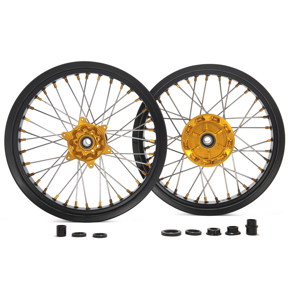 For Suzuki 17" Supermoto CNC Wheels Set DRZ400 00-04 DRZ400S DRZ400SM 2000-2024 - Imagem 2 de 4