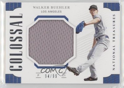 2019 Panini National Treasures Colossal Materials 94/99 Walker Buehler 5w7