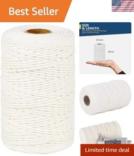 PerkHomy Cotton Butchers Twine String 500 Feet 2mm Twine for Cooking Food Saf...