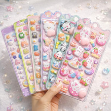Mini 3D Puffy Stickers, 230 Kawaii Stickers 6 Sheets, 2 Styles 