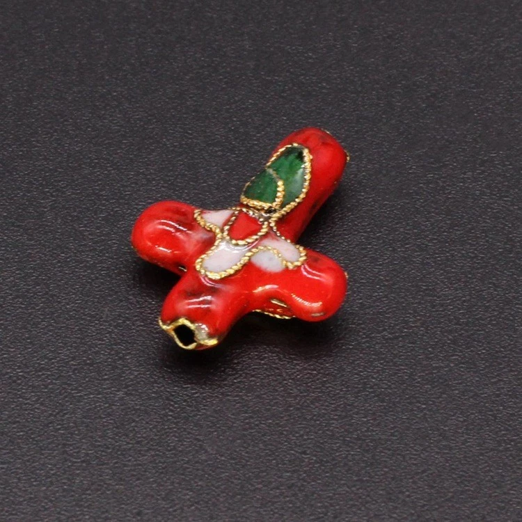 Joia cloisonn é esmaltada fio de ouro e prata 10XCloisonn é 18 * 14 - Imagem 2 de 4