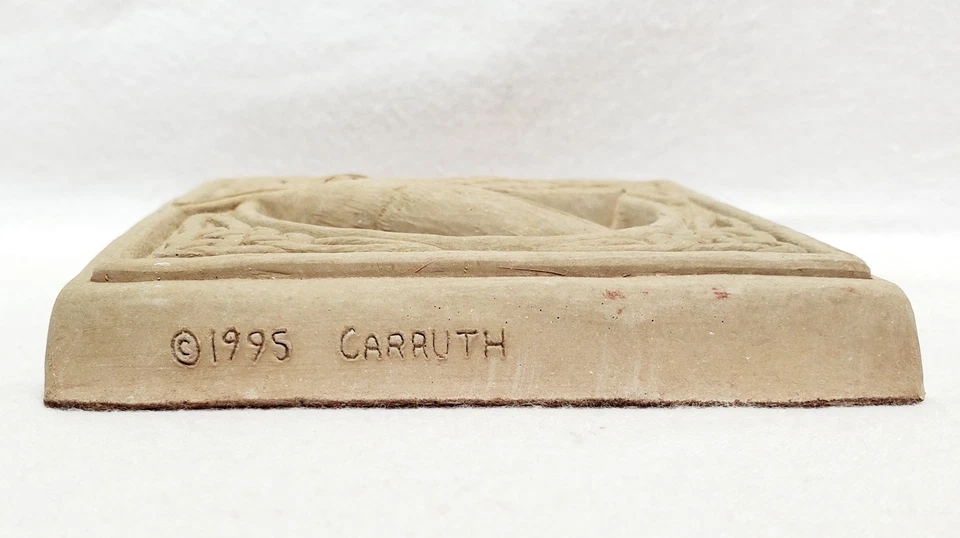 Carruth Studio Celtic Knot Hummingbird Garden Stonework Plaque Vintage 1995 - Image 4 of 4