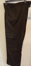 Alfred Dunner Classic Pants Brown Straight Leg Pull-on Elastic Waist 12 Medium