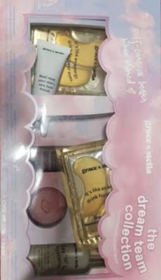 Grace & Stella Dream Team Collection Gift Set HA Serum Rose Spray Eye Face Masks