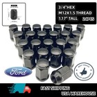 24x Black for Ford Fusion Escape Ranger Focus OE Factory 12X1.5 Mag Lug Nuts
