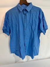 Men Linen Style Short Sleeve Shirts Beach Casual Button Down Formal Dress Shirt