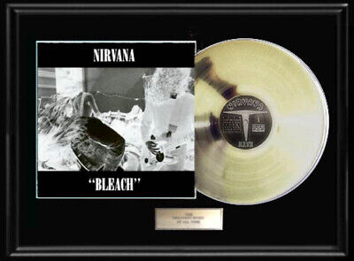 NIRVANA BLEACH WHITE GOLD PLATINUM RECORD LP ALBUM NON RIAA NIRVANA BLEACH WHITE GOLD PLATINUM RECORD LP ALBUM NON RIAA