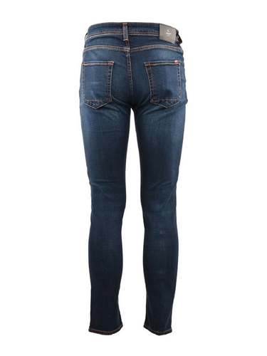 PANTALONE JEANS UOMO LIU JO FRANK DK M000P304 COTONE W02 BLU ORIGINALE PE 2024 - Picture 4 of 4