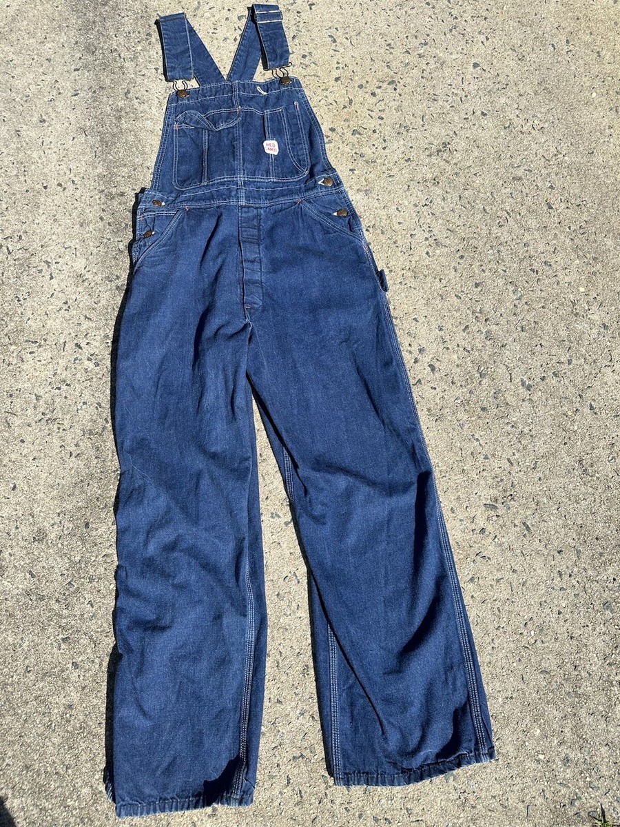 Vintage 50s Red Camel Overalls Denim Workwear 29x27 Low Back Vintage 50s Red Camel Overalls Denim Workwear 29x27 Low Back