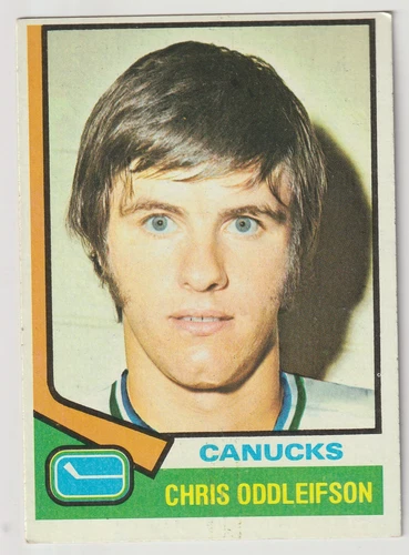 1974-75 Topps Chris Oddleifson Card #108 Vancouver Canucks