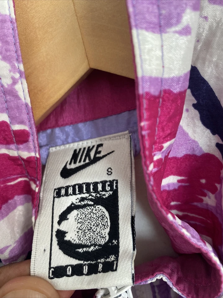 复古 90 年代耐克 Andre Agasssi Challenge Court 风衣夹克,尺寸 S,复古 — 第 3/4 张图片