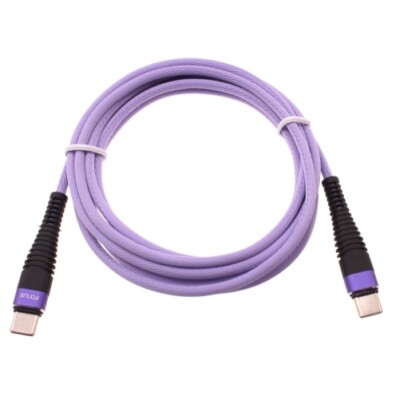 Purple 6ft PD Cable Type-C to USB-C Long Fast Charger Cord Power Wire for Phones