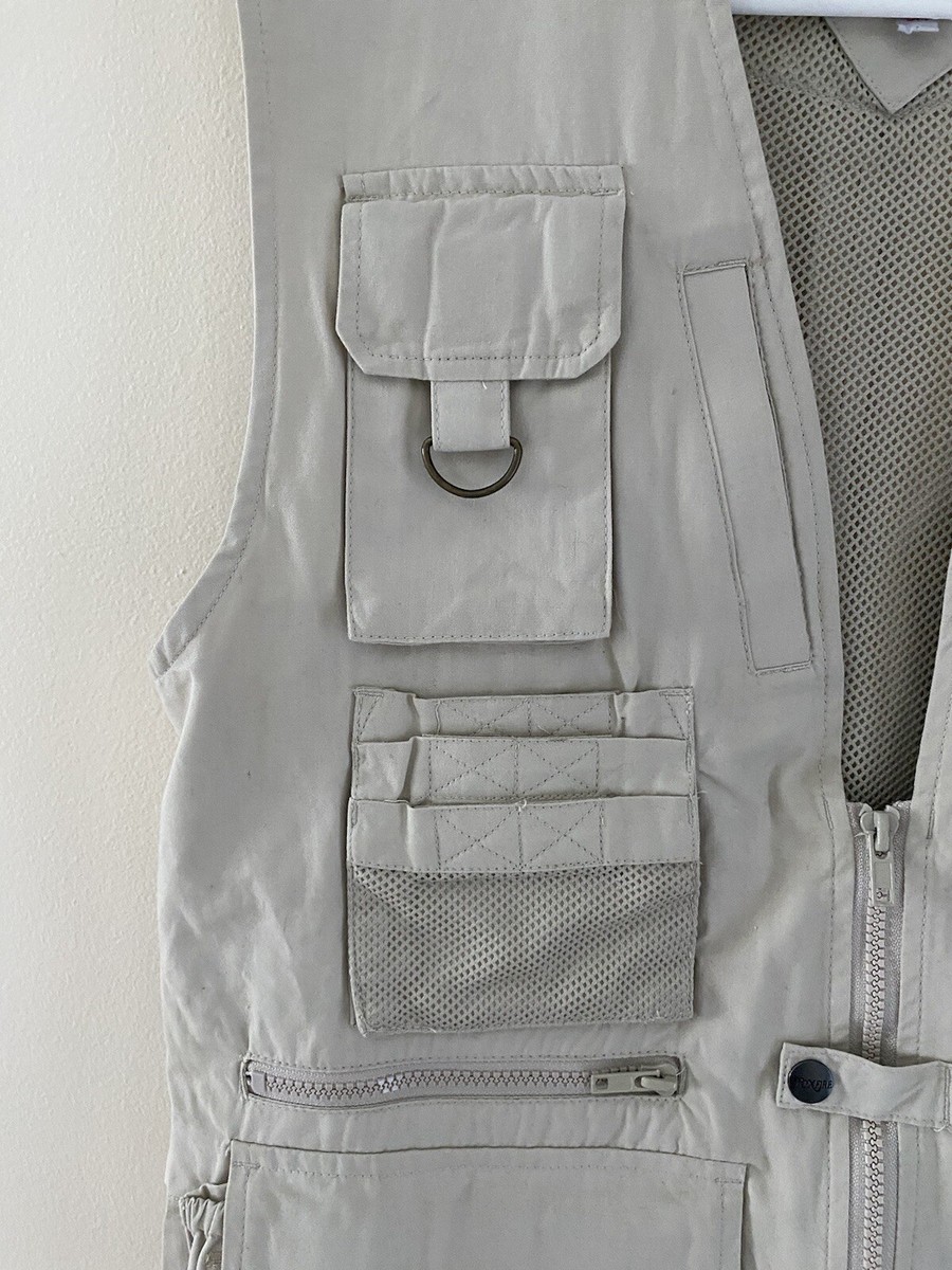 Men's Foxfire Beige Fishing Vest Size SM | eBay