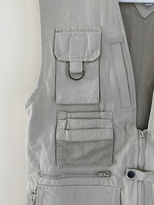 Men's Foxfire Beige Fishing Vest Size SM | eBay