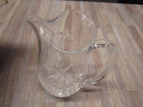 vintage Waterford 410-289 Pattern Clear Cut Crystal Ice Lip Martini jug. new - Picture 2 of 11