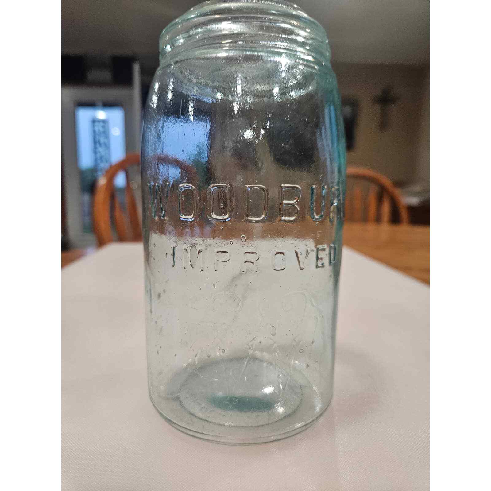 Qt. Woodbury Fancy WGW Monogram Improved Fruit Mason Jar rb3029 eBay