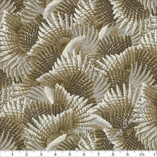 QT "WILD PHEASANTS" 24536K FEATHERS WINGS BIRDS FABRIC PRICED PER 1/2 YD 18"X44"