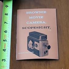 BROWNIE MOVIE CAMERA SCOPESIGHT EXPOSURE METER MODEL MANUAL USER F 1.9 2