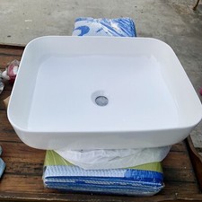 White Granite Undermount Sink 20x16x6