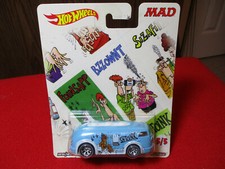 2017 Hot Wheels Real Riders "MAD" Shtoink Haulin Gas Blue Bus Die Cast 1/64 5/5