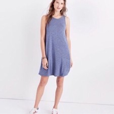 Madewell Highpoint Tank Dress Womens Size M Blue Preppy Coastal Beach Nautical