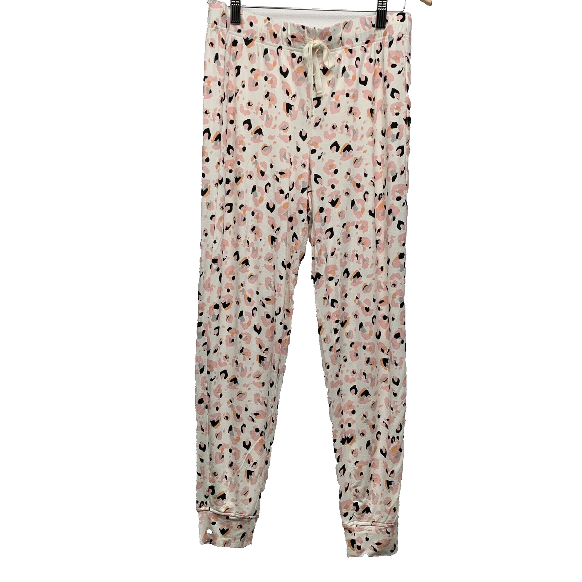 UGG PAJAMAS BIRGIT PIECE SET CREAM LEOPARD SOFT LOUNGEWEAR