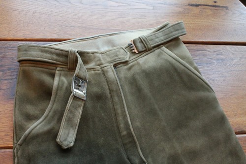 Schöne echte dunkelgrüne 3/4 Hirsch-Lederhose in ~D 34/36 / recht lange Beine - Bild 11 von 17