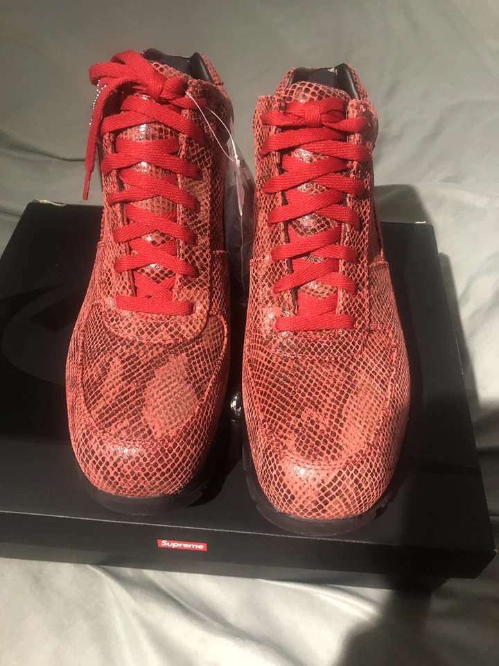 Nike Air Max Goadome Supreme Red Snakeskin Boots DA1475-600 Sz 11.5 Rare - Image 3 of 4