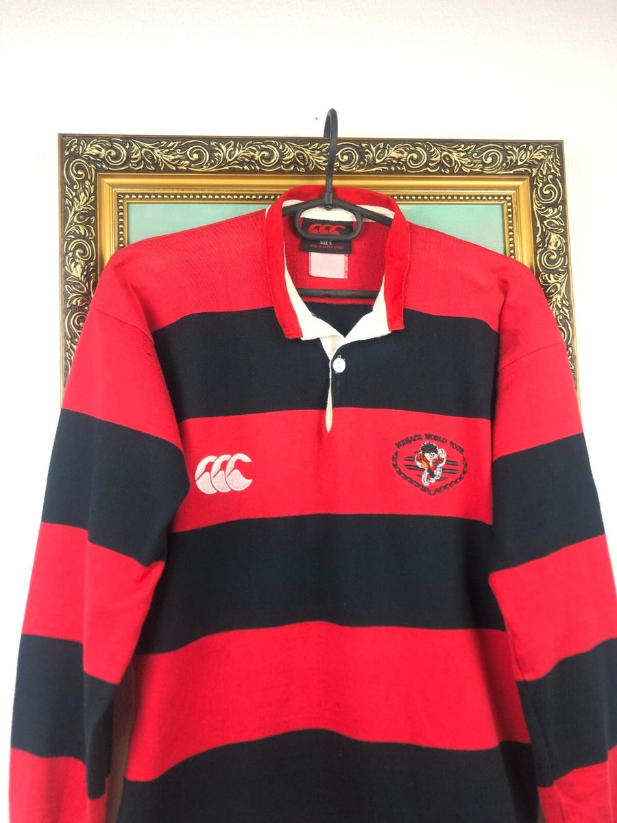 ウェア 90s   Rugby Shirt 1995~6 Vintage 90's DENNIS THE MENACE Rugby Jersey Shirt Rare Long Sleeve