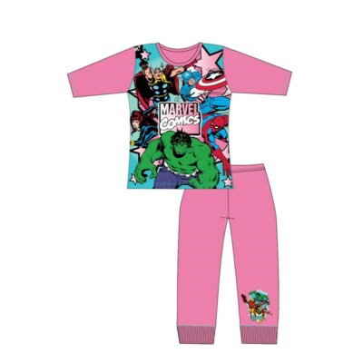 Official Licensed Kids Girls Marvel Comics Pyjamas Set UK