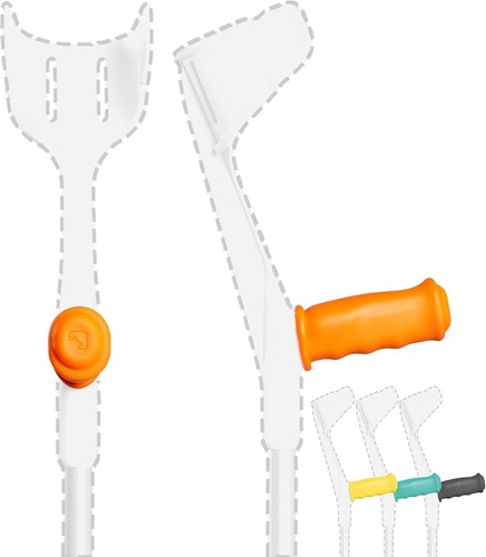 MySleeve - Crutch Handle Covers set of 2 with Soft Gel Pads, Prevent Falling ... - Picture 2 of 8