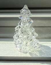 Mosser Glass USA MINI Christmas Tree - CRYSTAL (CLEAR) - 2.75" tall Holiday Deco