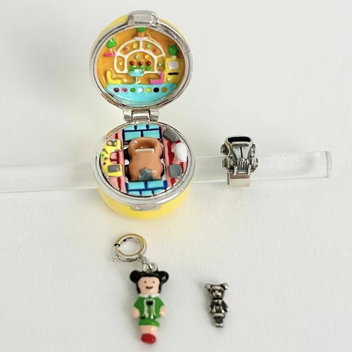 Polly pocket 50's Diner Ring and Ring Case Sterling silver charm locket
