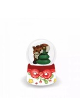 Thun Natale Palla di Vetro Boule De Neige Volpe con Albero