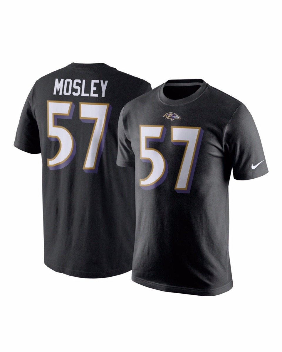 NWT Men's MOSLEY Baltimore Ravens Jersey-Style Black Nike #57