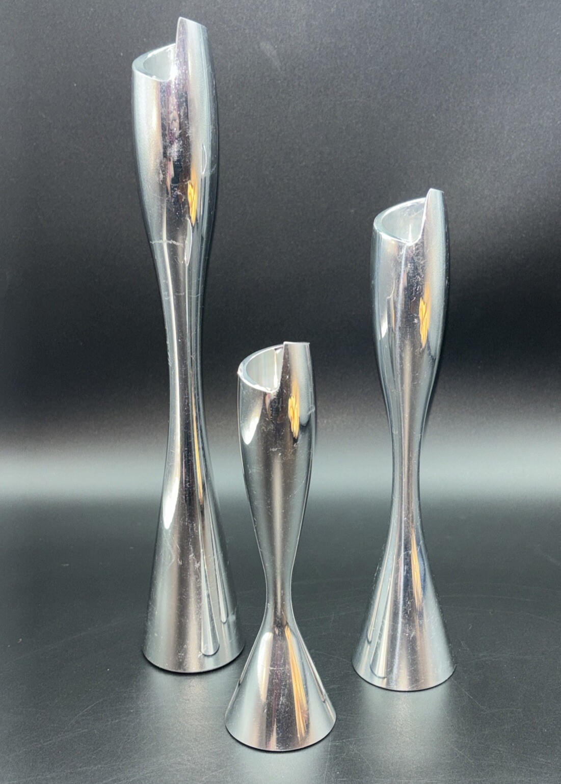 Nambe Candle Holders 6201, 6202, 6203 7” 9” 11.5” Vintage 2000 Read eBay