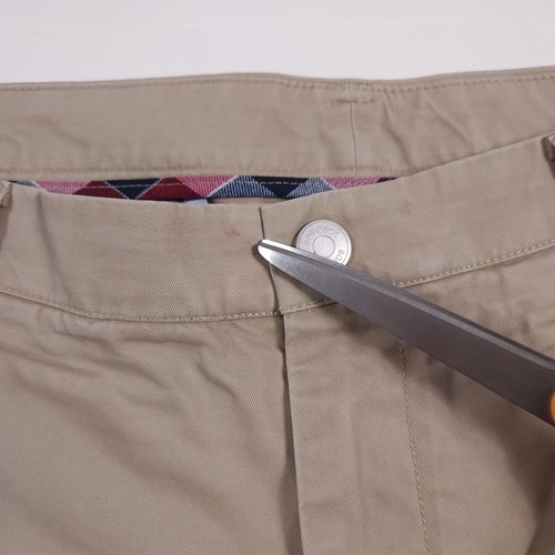 Chino/pantalones informales de pierna recta ajustados de algodón lavado caqui verdadero Bonobos para hombre 38x32 - Imagen 6 de 14