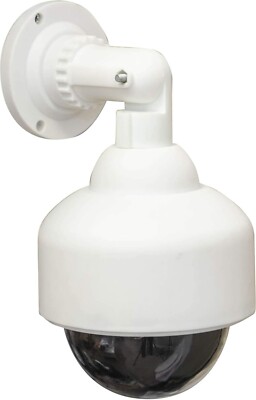 Dummy CCTV Überwachungskamera Blinken LED Akku Strom Fake Außen Überwachung
