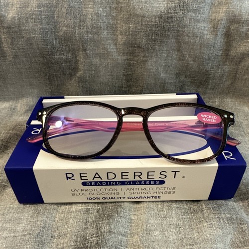 Readerest Blue Light Blocking Reading Glasses (Pink, Zero Magnification ...