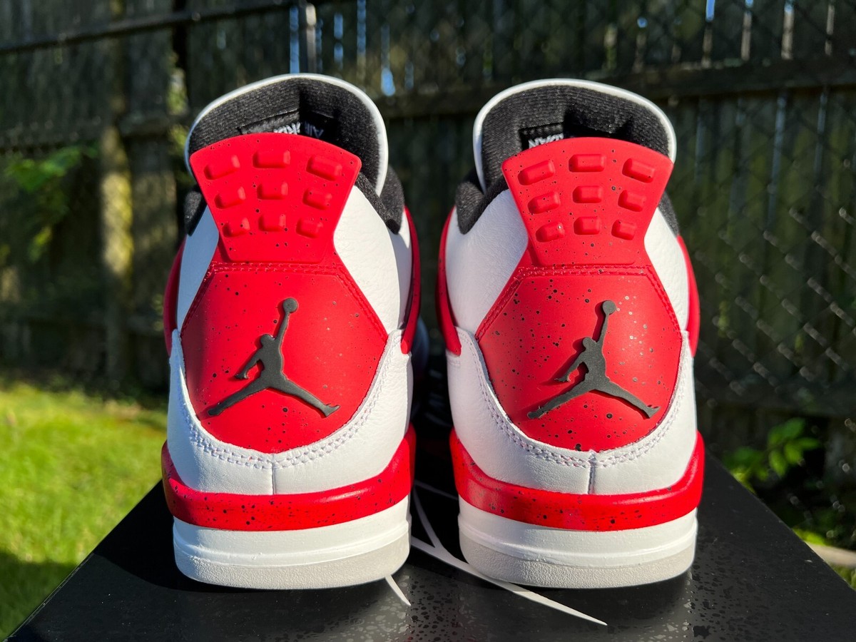 New Size 12 - Air Jordan 4 Retro Red Cement - DH6927-161 | eBay